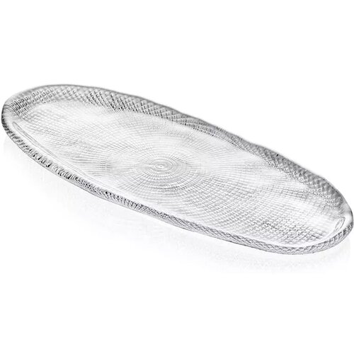 Ivv servirni krožnik Diamante 34x15cm, ovalen, prozoren, steklo Cene