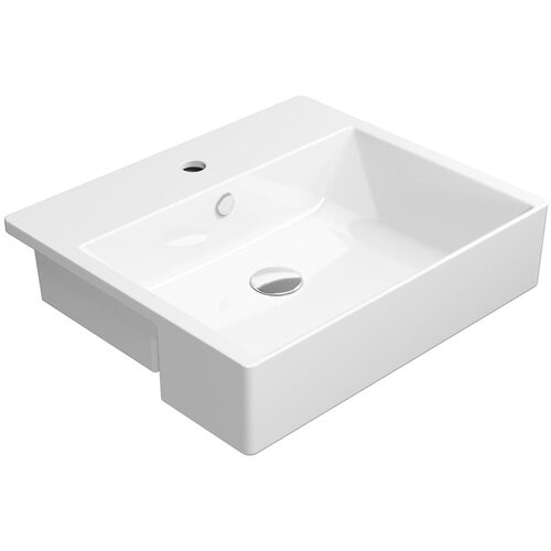 Sapho Bijeli keramički umivaonik 55x47 cm Kube X – Cijene