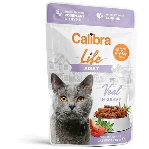 CALIBRA cat life kesica adult teletina 85g Cene
