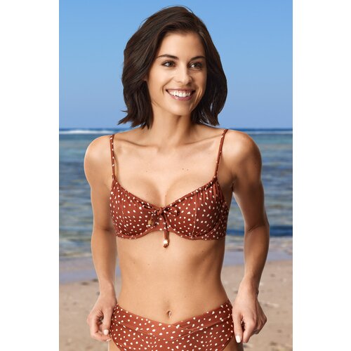 Hunkem&amp;ouml;ller Bikini zgornji del &amp;#039;Ari&amp;#039; rjava / bela Slike