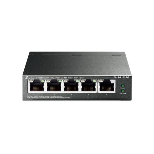 Tp-link TP Link TL-SG105PE 5-portni Gigabit Easy Smart Switch sa 4-portnim PoE+, metalnim kući&amp;scaron;tem,... Slike