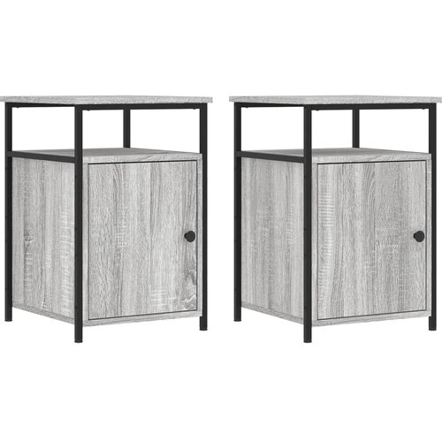 Maison Chic Dvo delni komplet Nočne omarice - Nočne mize siva sonoma 40x42x60 cm inženirski les, (21687880) Slike