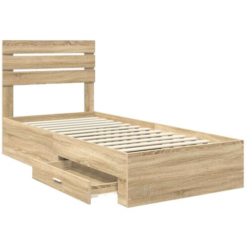  Okvir za krevet Sonoma hrast i srebrna 75 x 190 cm Slike
