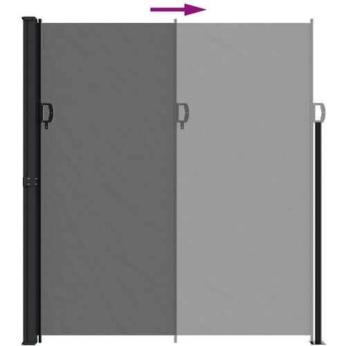  Bočna tenda na uvlačenje antracit 220 x 500 cm Slike