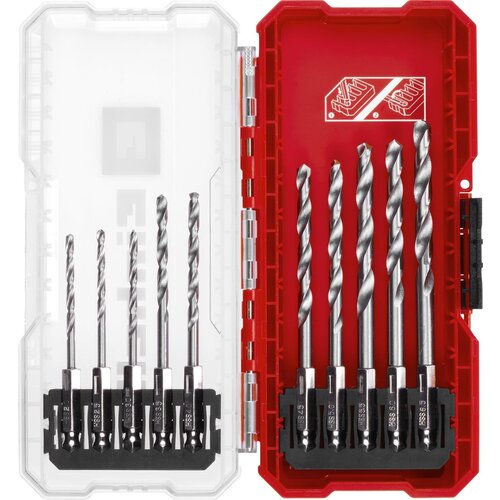 Einhell set burgija za metal hss 4241 E6.3-1/4&amp;#039;&amp;#039; 2-6.5mm s-case 10/1 49108723 Slike