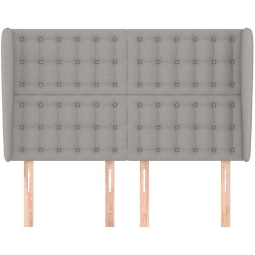  Uzglavlje s u&amp;scaron;ima svjetlosivo 147x23x118/128 cm od tkanine Slike