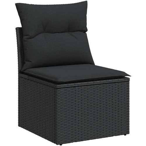 vidaXL 7-dijelni set vrtnih sofa od poliratana s jastucima crni bagrem Cene