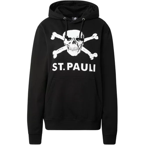 FC St. Pauli Sweater majica crna / bijela