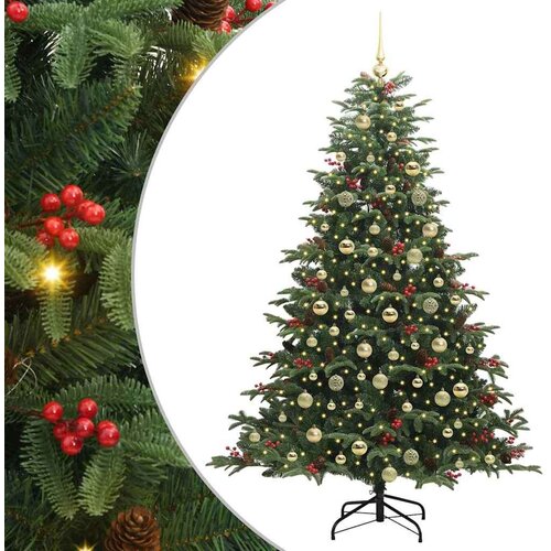 VidaXL Umjetno božićno drvce Zelena 180 cm PVC i Metal i Plastika Slike