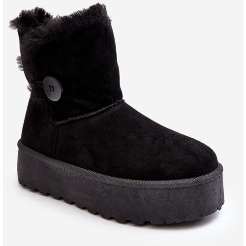 Kesi Women's platform snow boots with black Vikas fur Slike