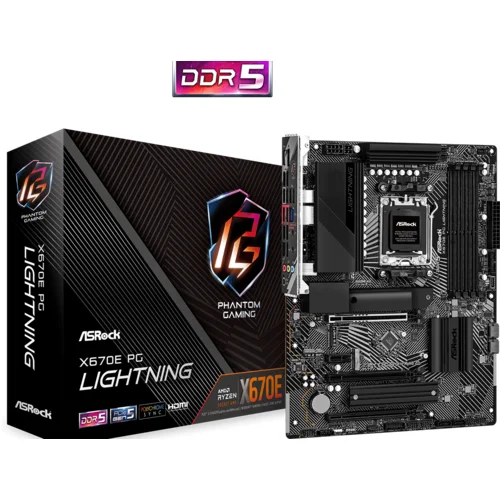 AsRock MB X670E PG LIGHTNINGAMD X670;AM5;4xDDR5RAID;HDMI,DP;ATX