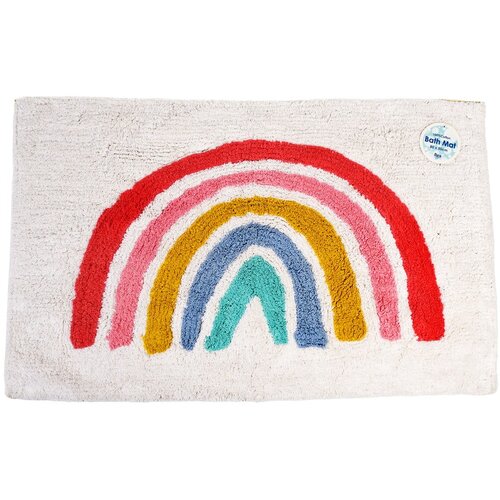 Rex London Bijela kupaonska prostirka 83x52,5 cm Rainbow - Cijene