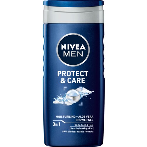 Nivea men protect &amp;amp; care gel za tu&amp;scaron;iranje za tijelo, lice i kosu 250 ml za mu&amp;scaron;karce Slike