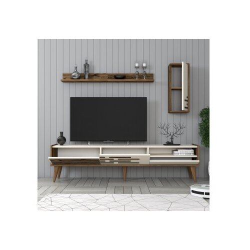 Hanah home valensiya - walnut, cream walnutcream tv unit Slike