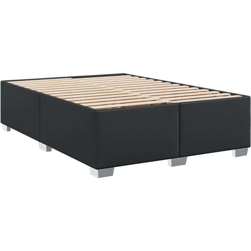 VidaXL Krevet s oprugama i madracem crni 160 x 200 cm od umjetne kože Slike