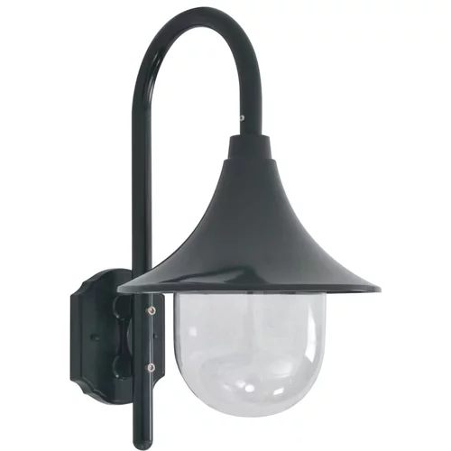 vidaXL Vrtna zidna svjetiljka E27 42 cm aluminijska tamnozelena