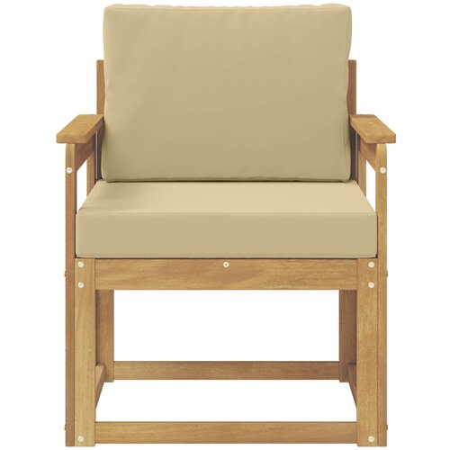  2 Komad Set vanjskih sofa Poliester Bijela i Bež Slike