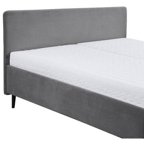 MID.YOU OBLAZINJENA POSTELJA 160 cm x 200 cm , tekstil, leseni material temno siva Slike