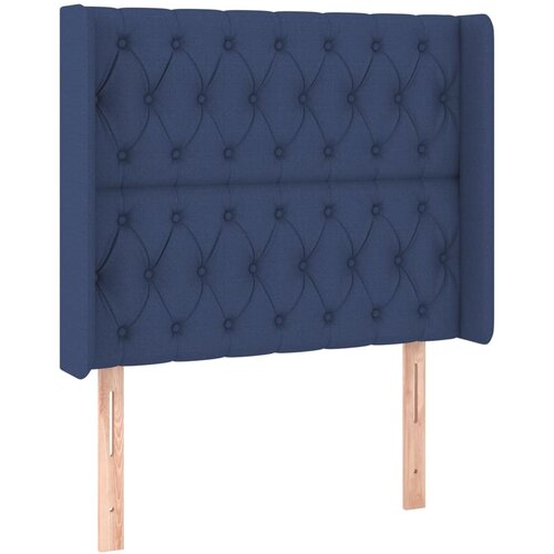 Maison Chic vzglavna omarica - nočna omarica - posteljna omarica z u&amp;scaron;esi modro 93x16x118/128 cm blago, (21711792) Slike
