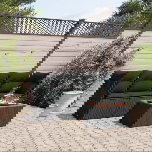 vidaXL 4-dijelni set vrtnih sofa od poliratana s jastucima crni Cijene