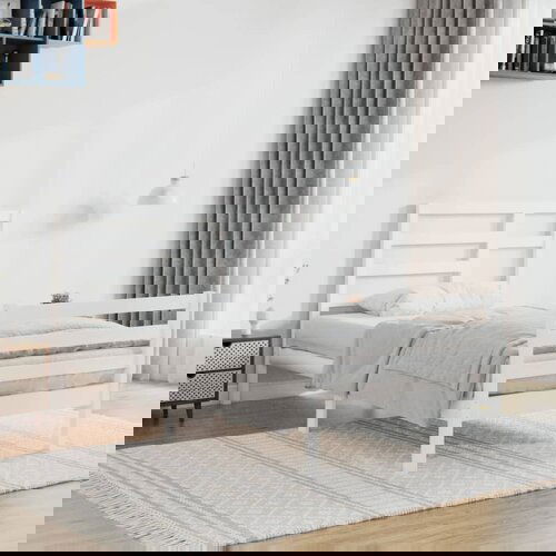 Furnova Posteljni okvir bel iz trdnega lesa 100x200 cm, (21936571) Slike