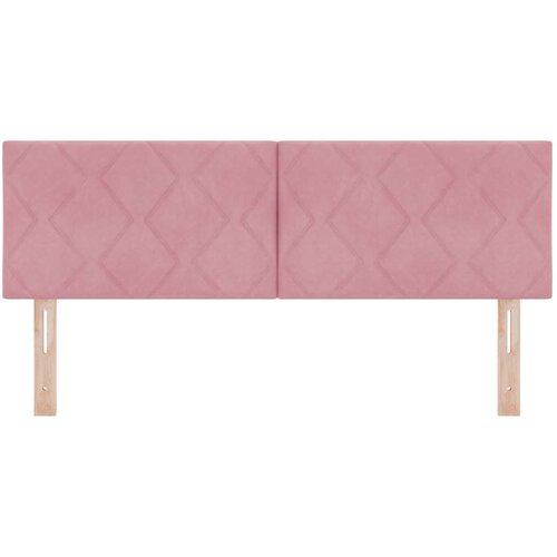 vidaXL Vzglavje z diamantnimi bloki Roza 160 cm Žamet, (22048667) Cene