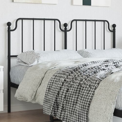 vidaXL Metalno uzglavlje crno 160 cm Cijene