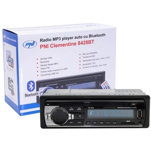 PNI Clementine 8428BT 4x45w 1 DIN s SD, USB, AUX, RCA in Bluetooth