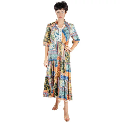 Isla Bonita By Sigris Dolge obleke Dolga Midi Obleka Večbarvna