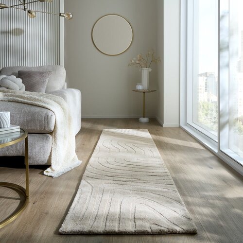 Flair Rugs kremno bel ročno tkan volnen tekač 60x230 cm mesmerise natural &amp;ndash; Slike