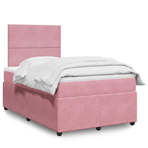 Box spring krevet s madracem ružičasti 120 x 200 cm baršunasti Cene