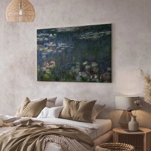  Slika - Claude Monet &amp;ndash; Waterlilies: Green Reflections 120x80 Na talijanskom platnu Slike