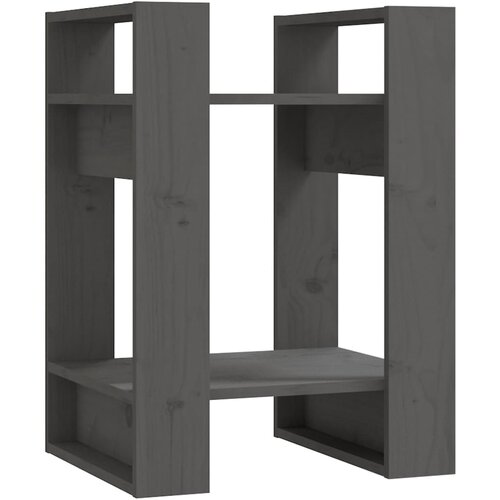 Maison Chic Knjižna omara - Knjižni regal siva 41x35x57 cm trdna borovina, (21723309) Cene