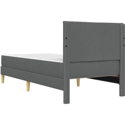  Okvir kreveta s madracem Tamno siva 90 x 190 cm tkanina Slike