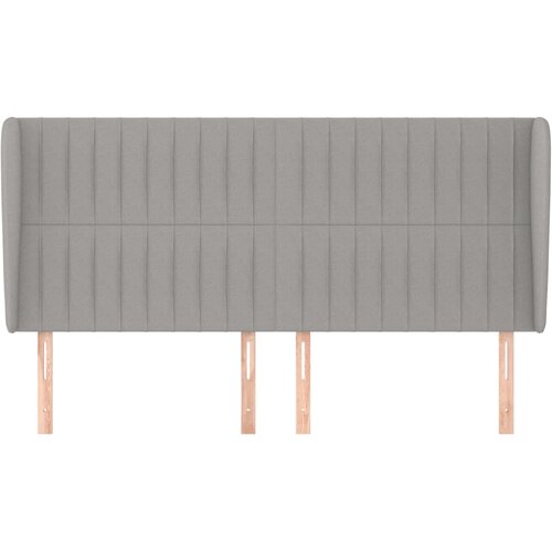 Uzglavlje s u&amp;scaron;ima svjetlosivo 203x23x118/128 cm od tkanine Slike
