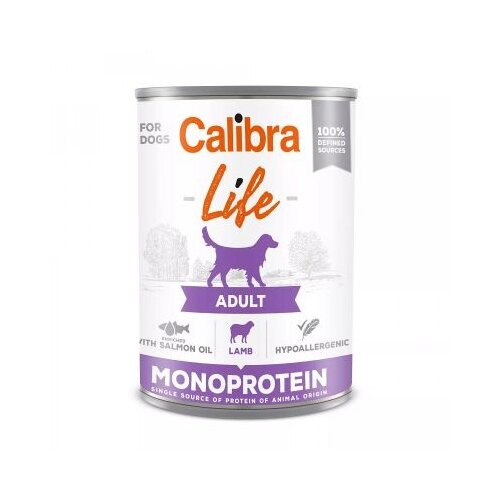 CALIBRA Dog Life konzerva za pse Adult - Jagnjetina 6x400g Slike