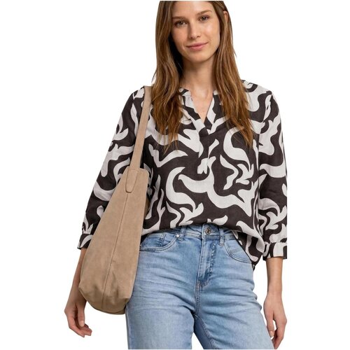 Street One Topi &amp;amp; Bluze SOL_Splitneck tunic blouse 346268 Kostanjeva Slike