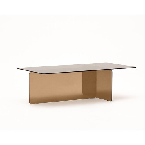 Kave Home Smeđi stakleni stolić za kavu 60x120 cm Zaren &ndash; Cijene