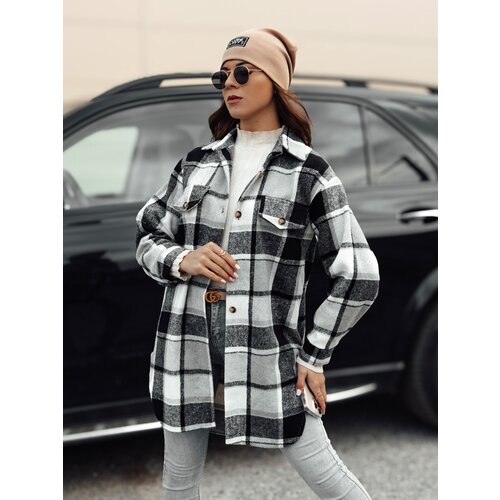 DStreet Kurtka damska oversize PLAIDIFY koszulowa czarna Slike