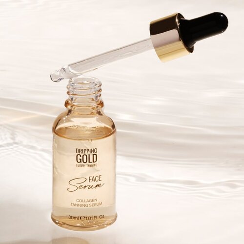 Dripping Gold Luxury Tanning Collagen Face Serum samoporjavitveni serum za obraz s kolagenom 30 ml Slike