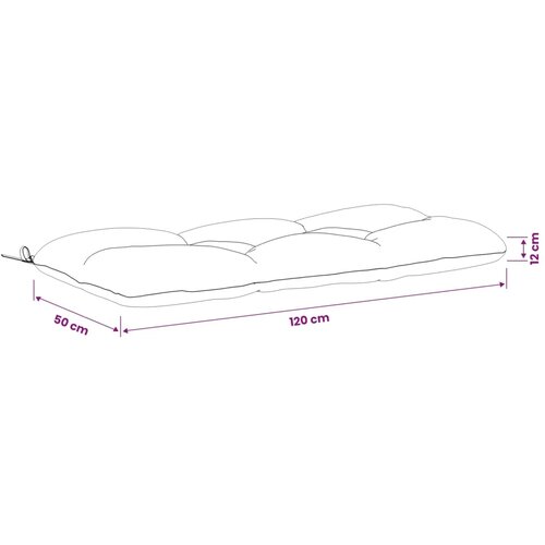  Jastučići za klupe VIANEN 2 kom. 100% poliester Krem - Krem 120 x 50 x 12 cm Slike