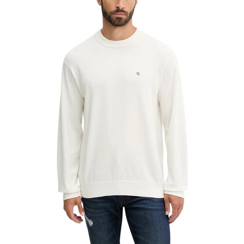 Calvin Klein Jeans Puloverji LS EZ COTTON CREWNK LV04RC309G Bela Slike