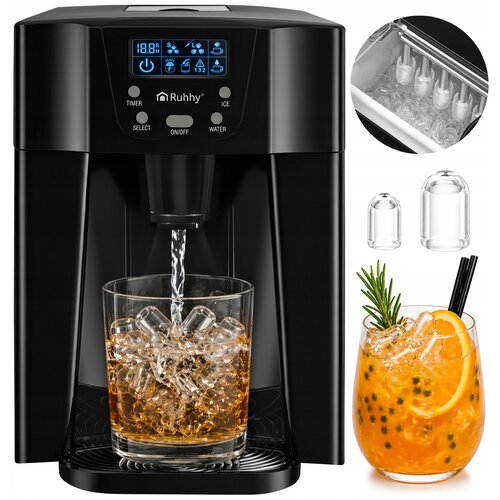 Ruhhy 2v1 150W LCD barski aparat za izdelavo ledenih kock 3L ledomat in dispenser vode, (5000231899) Slike
