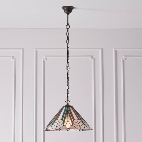  Endon 63937 - Luster na lancu Tiffany ASTORIA 1xE27/60W/230V prečnik 40 cm Slike