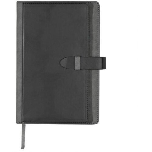  NOTES A5 CRTE 256L OD UMJETNE KOŽE SA PROSTOROM ZA KREDITNE KARTICE MACMA 2008877 SIVO-CRNI Slike