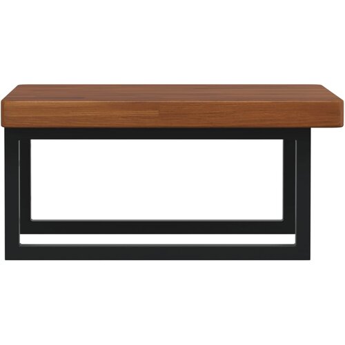  Zidna polica za umivaonik od čelika i masivne hrastovine Smeđa 50 x 50 x 4 cm Slike