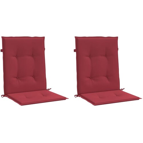  Jastuci za vrtne stolice 2 kom boja vina 100x50x3 cm od tkanine Slike