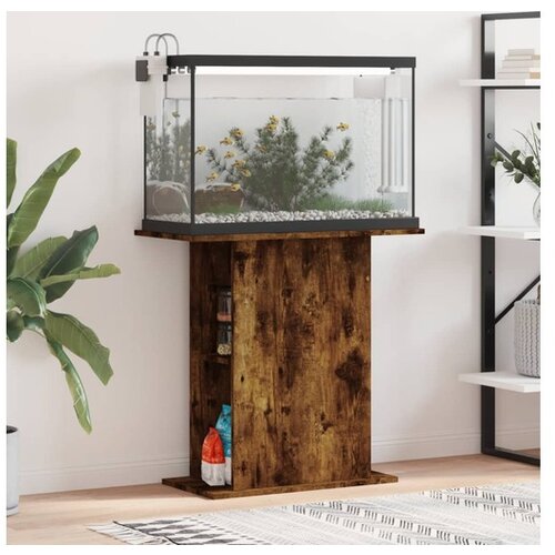 vidaXL Stojalo za akvarij dimljeni hrast 36x75x72,5 cm inženirski les Cene