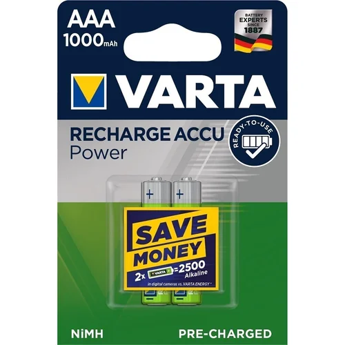 Varta 1x2 rechargeable accu aaa Ready2Use nimh 1000 mah micro - punjive baterije