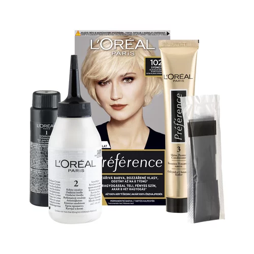 L´Oréal Paris préférence Féria barva za lase 60 ml odtenek 102 iridescent pearl blonde